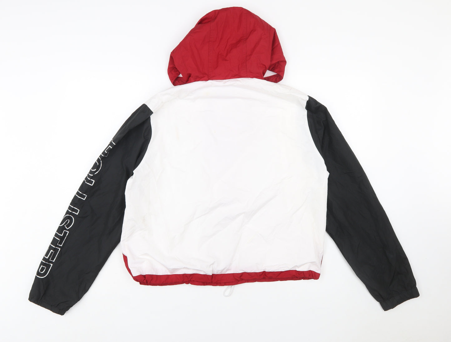 Hollister Women Multicoloured L Windbreaker Jacket Hooded Logo Zip