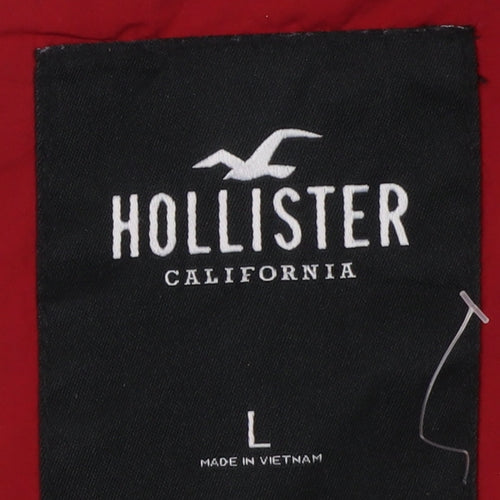 Hollister Women Multicoloured L Windbreaker Jacket Hooded Logo Zip