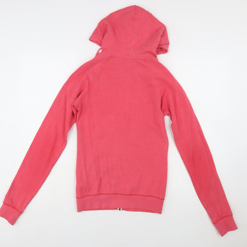 Nike Womens Pink Full Zip Hoodie XS Cotton Track & Field Sweatshirt