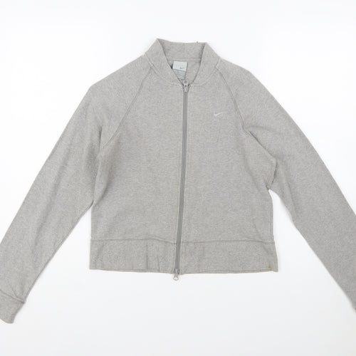 Nike Girls Grey Full Zip Sports Sweatshirt Size L