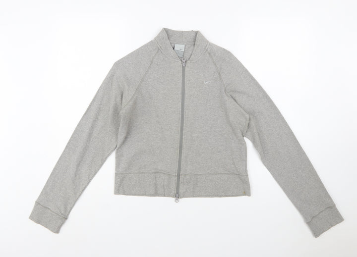 Nike Girls Grey Full Zip Sports Sweatshirt Size L
