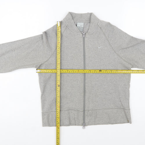 Nike Girls Grey Full Zip Sports Sweatshirt Size L