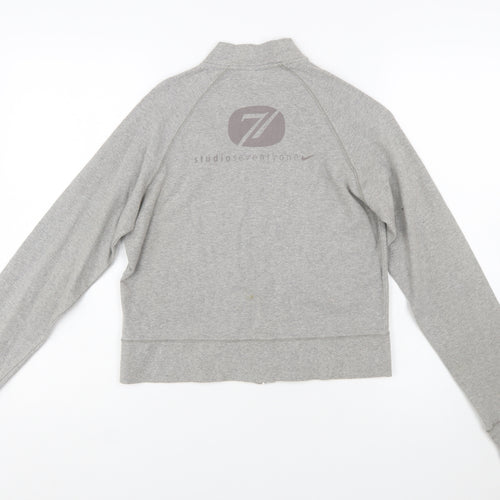 Nike Girls Grey Full Zip Sports Sweatshirt Size L