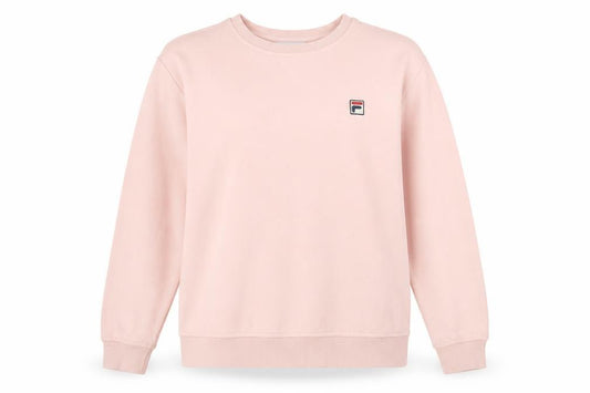 Front view of Fila Women Pink Crew Neck Pullover Sweatshirt, size L, Cotton Blend