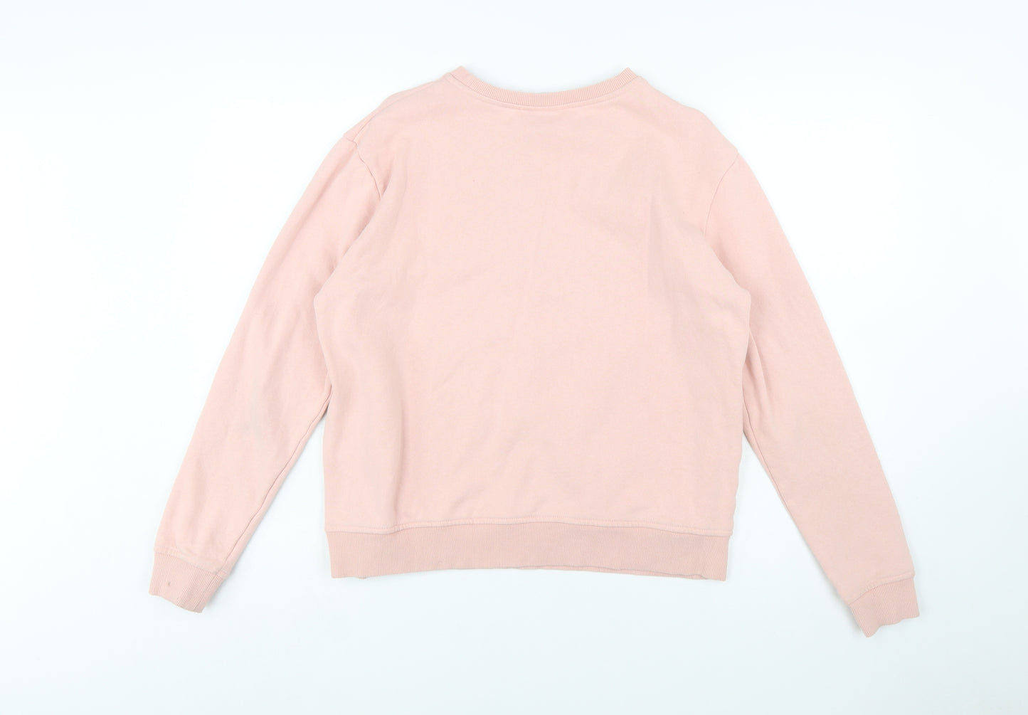 FILA Women Pink Crew Neck Pullover Sweatshirt Size L Cotton Blend