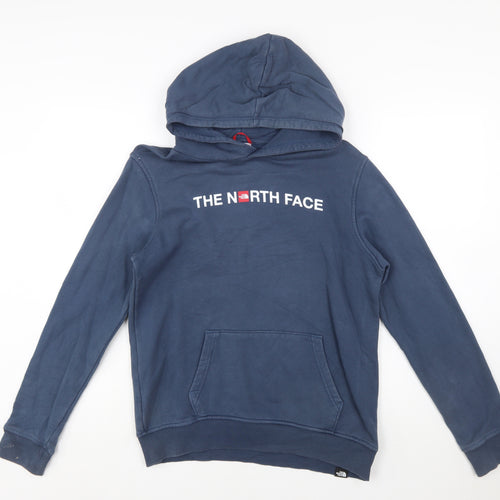 The North Face Boys Blue Pullover Hoodie XL Cotton Outdoor Sweatshirt