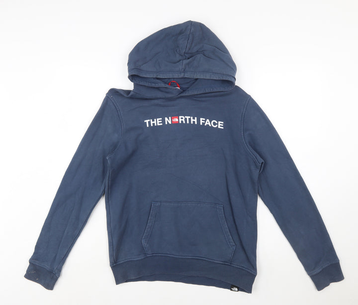 The North Face Boys Blue Pullover Hoodie XL Cotton Outdoor Sweatshirt