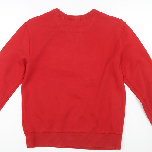 Polo Ralph Lauren Boys Red Cotton Blend Sweatshirt M (10-12) Crew Neck