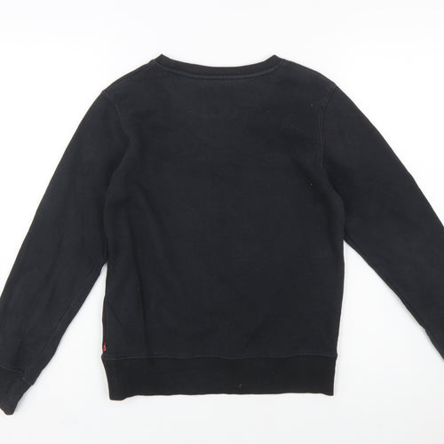 Levi's Boys Black Crew Neck Sweatshirt Size 12 Years Cotton Blend Logo