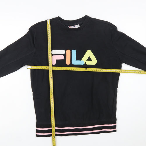 Fila Women's Black Small Crew Neck Pullover Sweatshirt