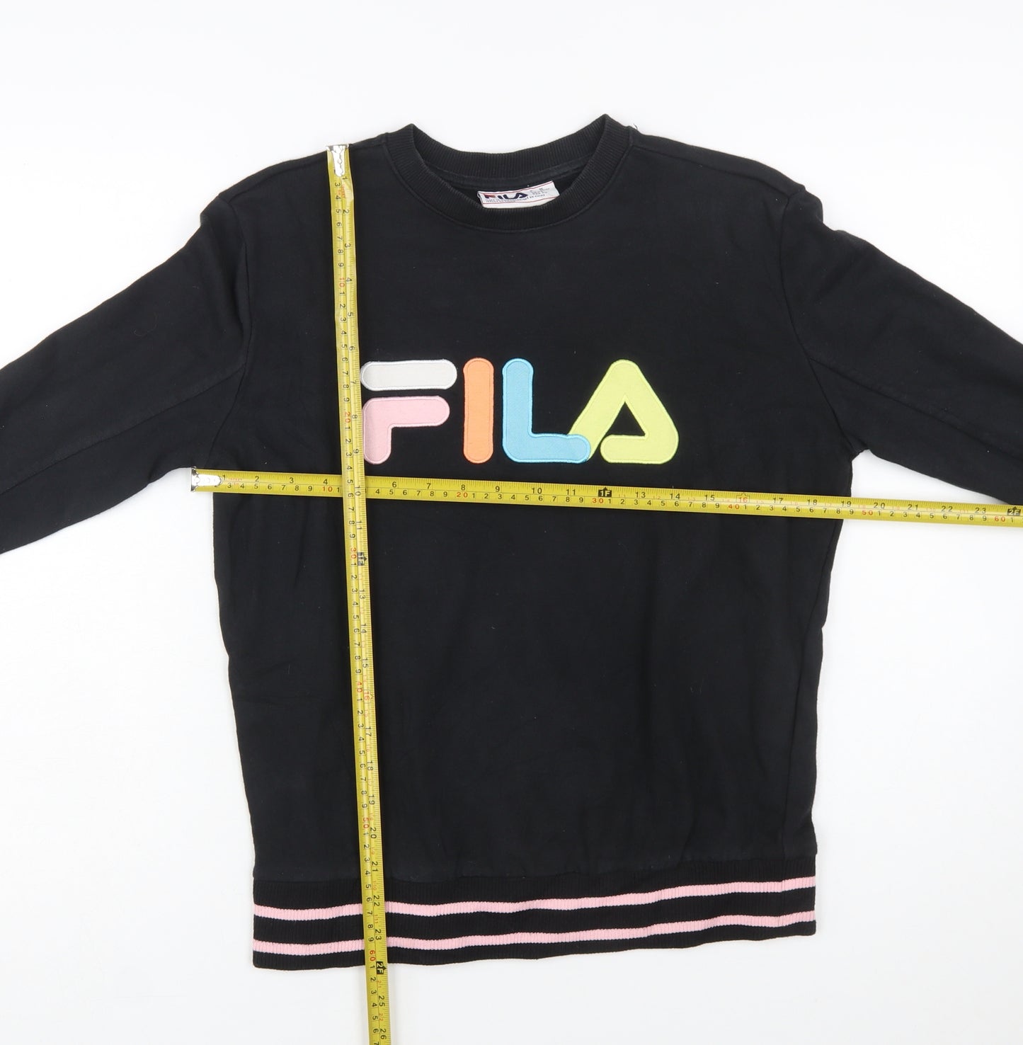 Fila Women's Black Small Crew Neck Pullover Sweatshirt