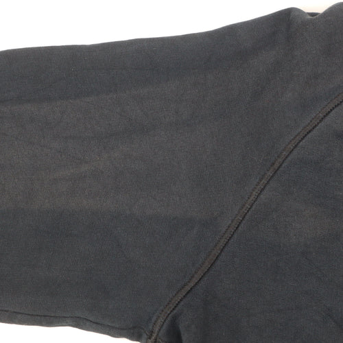 Adidas Boys Black Pullover Hoodie 13-14 Years Cotton Blend Logo Sweatshirt