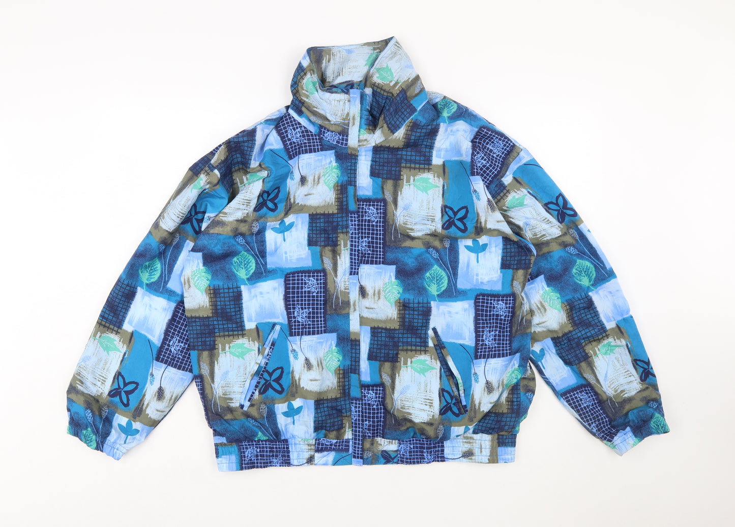 Outbrook Unisex Adults Blue 90s Retro Windbreaker Jacket M
