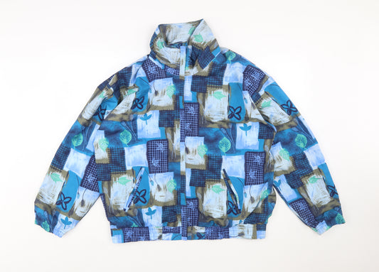 Outbrook Unisex Adults Blue 90s Retro Windbreaker Jacket M
