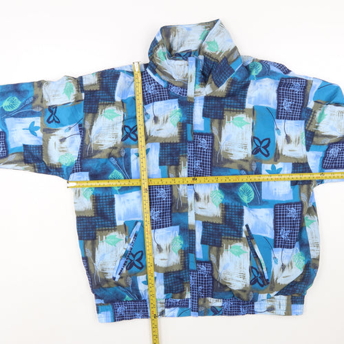 Outbrook Unisex Adults Blue 90s Retro Windbreaker Jacket M