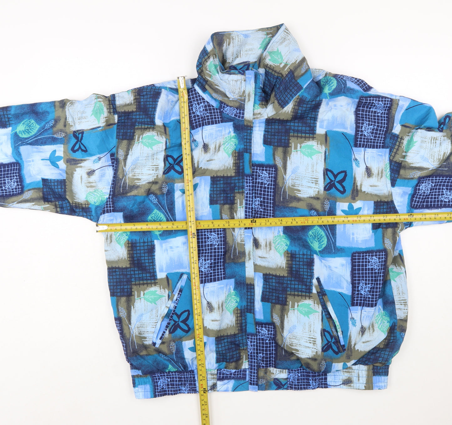 Outbrook Unisex Adults Blue 90s Retro Windbreaker Jacket M