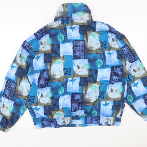 Outbrook Unisex Adults Blue 90s Retro Windbreaker Jacket M