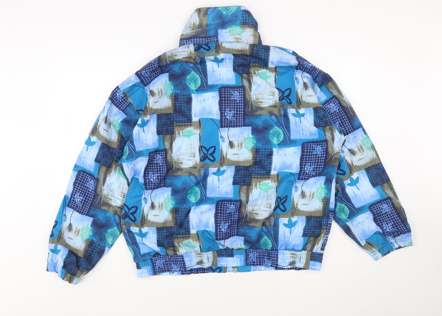 Outbrook Unisex Adults Blue 90s Retro Windbreaker Jacket M