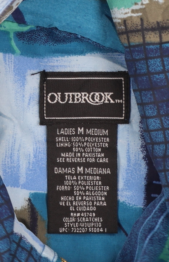 Outbrook Unisex Adults Blue 90s Retro Windbreaker Jacket M