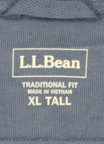 L.L.Bean Men's Blue XL Tall Full Zip Sweatshirt Classic Fit