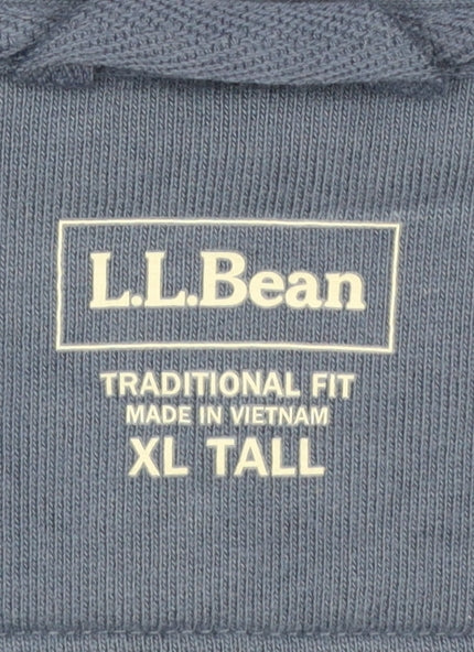 L.L.Bean Men's Blue XL Tall Full Zip Sweatshirt Classic Fit
