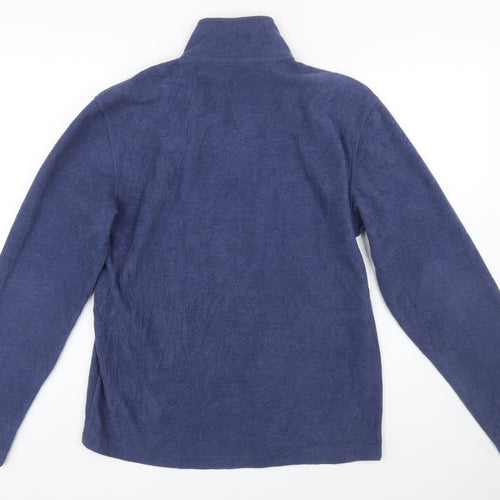 Starter Mens Blue 1/4 Zip Fleece Sweatshirt Size S