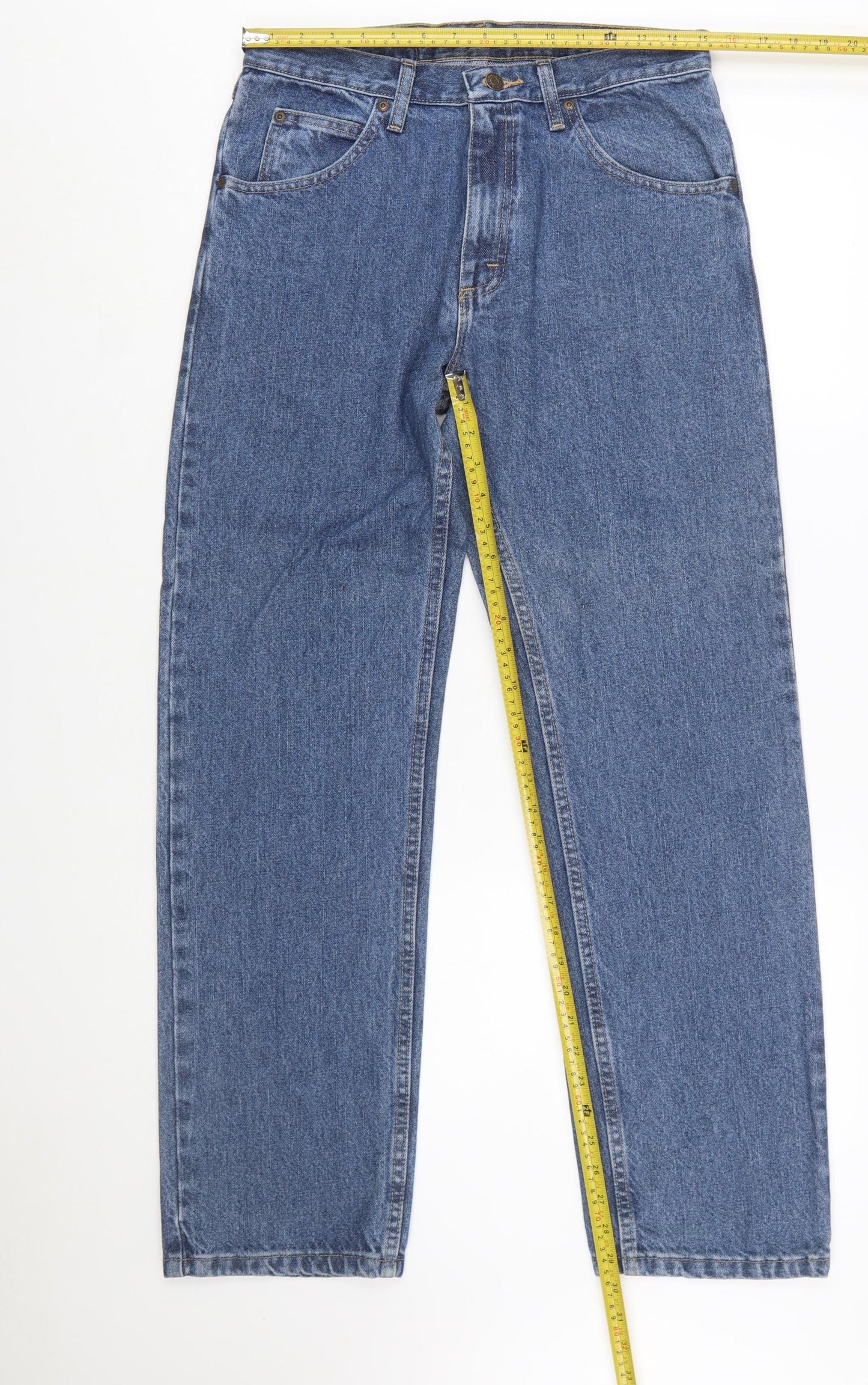 Wrangler Men's Blue Regular Fit Straight Leg Jeans 31x30