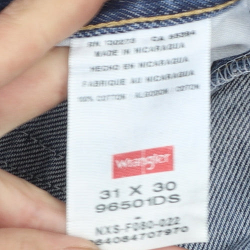 Wrangler Men's Blue Regular Fit Straight Leg Jeans 31x30