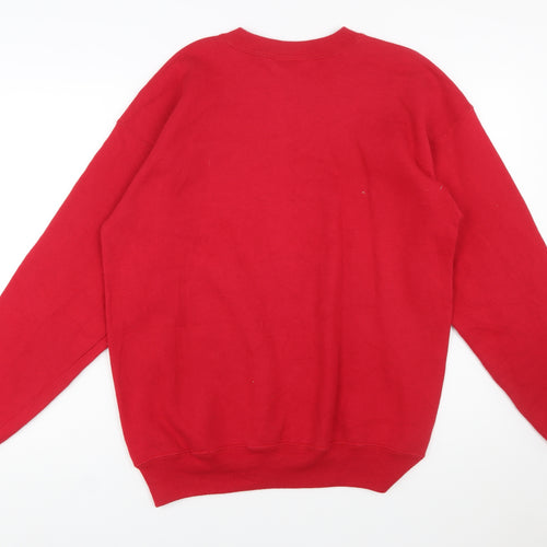 Lee Mens Red Las Vegas Hilton Logo Pullover Sweatshirt L