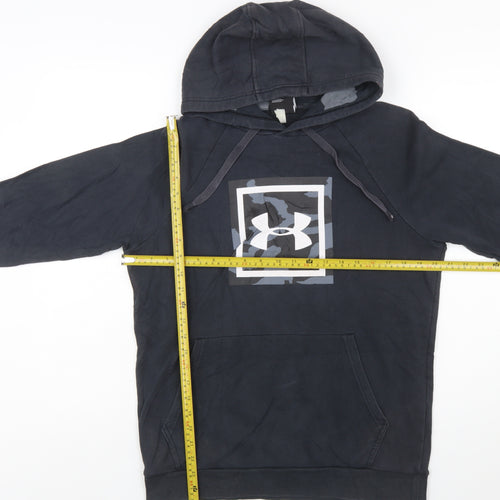 Under Armour Men’s Black Pullover Hoodie Small Logo Sportswear