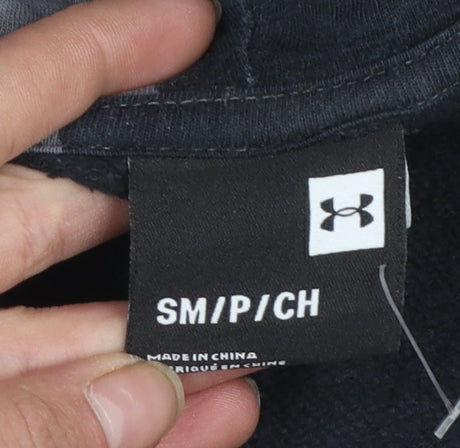 Under Armour Men’s Black Pullover Hoodie Small Logo Sportswear