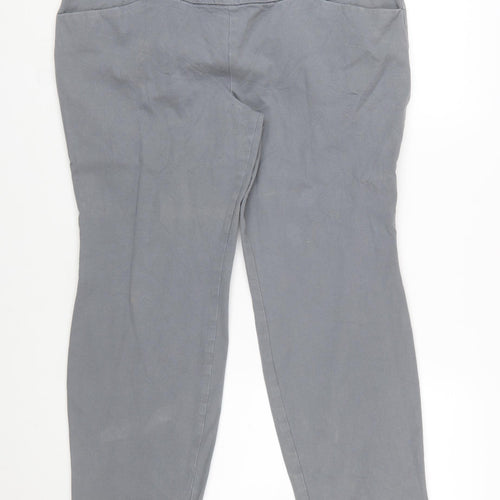 Lee Women’s Grey Petite Slim Fit Sculpting Trousers Size 18 Plus