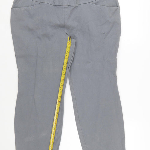 Lee Women’s Grey Petite Slim Fit Sculpting Trousers Size 18 Plus