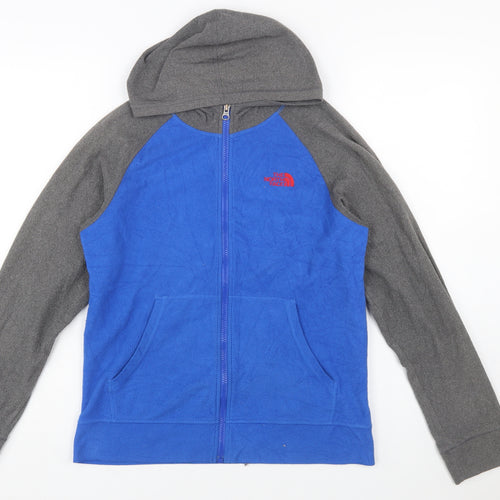 The North Face Boys Blue Grey Full Zip Fleece Hoodie 14-16 Years