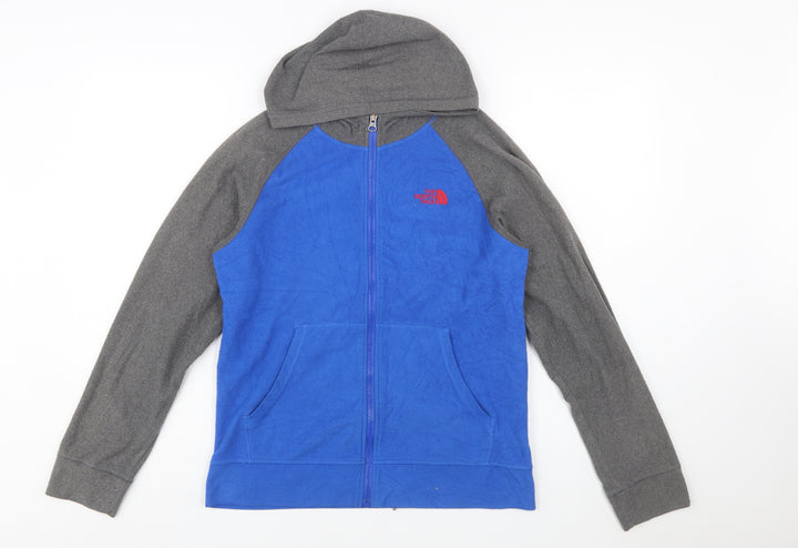 The North Face Boys Blue Grey Full Zip Fleece Hoodie 14-16 Years