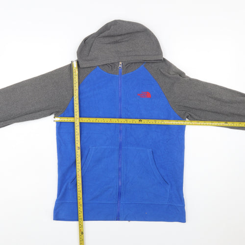 The North Face Boys Blue Grey Full Zip Fleece Hoodie 14-16 Years