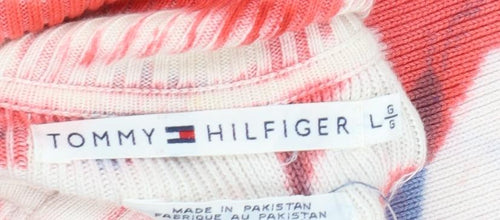 Tommy Hilfiger Women's Multicoloured L 1/4 Zip High Neck Jumper