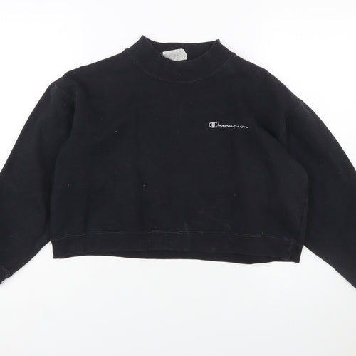 Champion Women's Black Small Crew Neck Pullover Sweatshirt