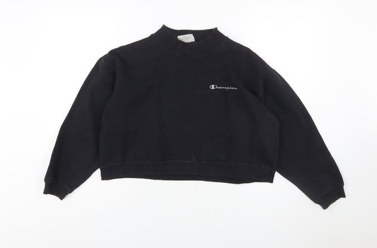 Champion Women's Black Small Crew Neck Pullover Sweatshirt