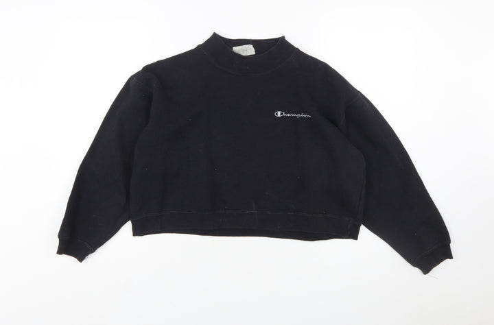Champion Women's Black Small Crew Neck Pullover Sweatshirt