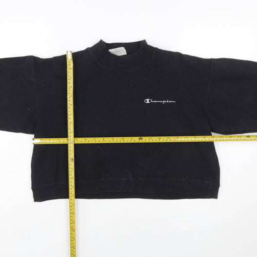 Champion Women's Black Small Crew Neck Pullover Sweatshirt