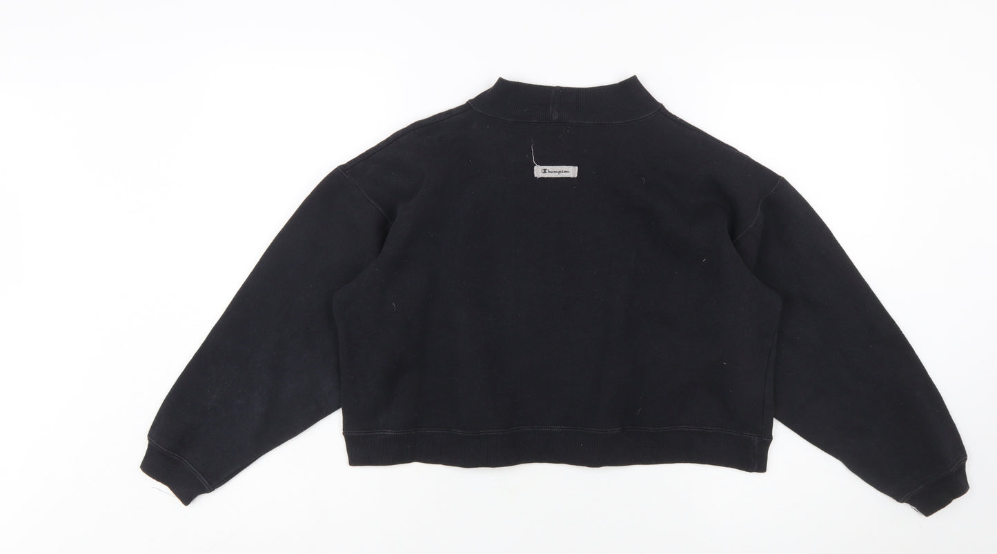 Champion Women's Black Small Crew Neck Pullover Sweatshirt