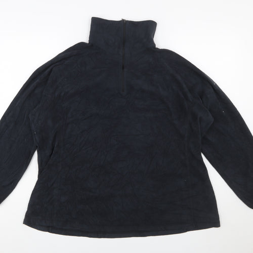 Columbia Men's Black 2XL Fleece 1/4 Zip Pullover Sweatshirt