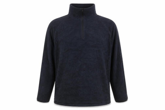 Front view of Columbia Men's Black 2XL Fleece 1/4 Zip Pullover Sweatshirt