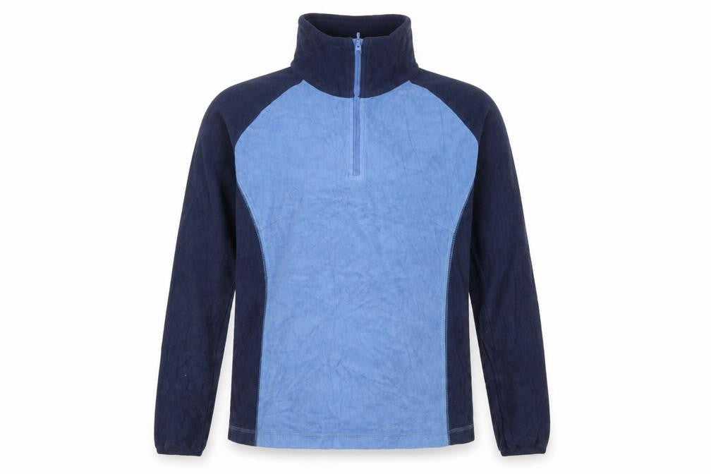 Front view of Columbia Men's Blue 1/2 Zip Fleece Pullover Sweatshirt M