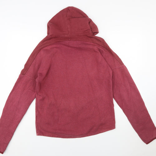 Adidas Womens Red Pullover Hoodie Size S with Logo Print