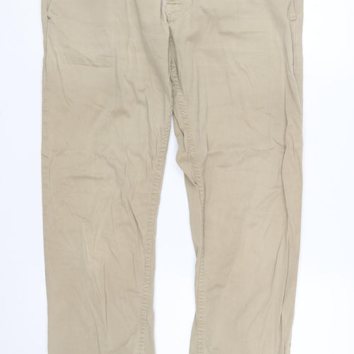 Hugo Boss Men's Beige Chino Trousers 36/32 Regular Fit Casual