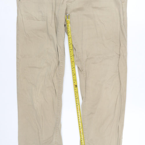 Hugo Boss Men's Beige Chino Trousers 36/32 Regular Fit Casual