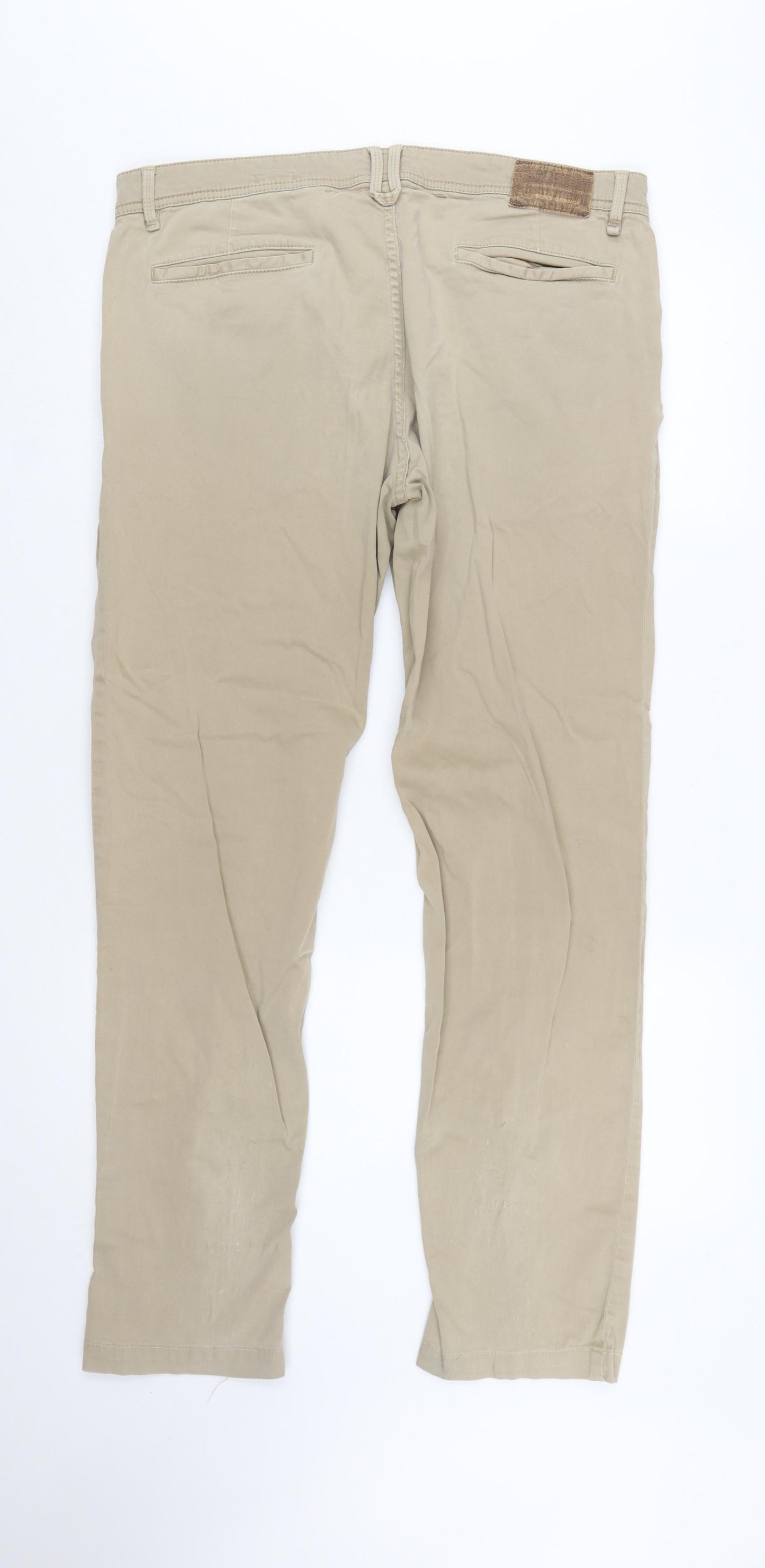 Hugo Boss Men's Beige Chino Trousers 36/32 Regular Fit Casual