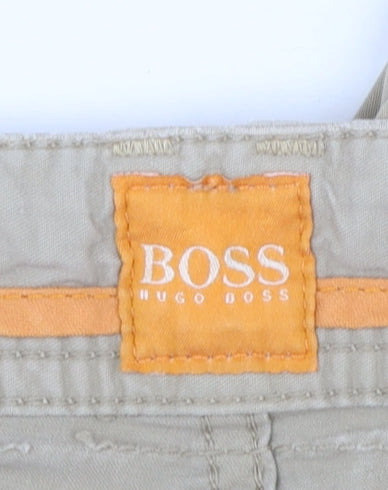 Hugo Boss Men's Beige Chino Trousers 36/32 Regular Fit Casual